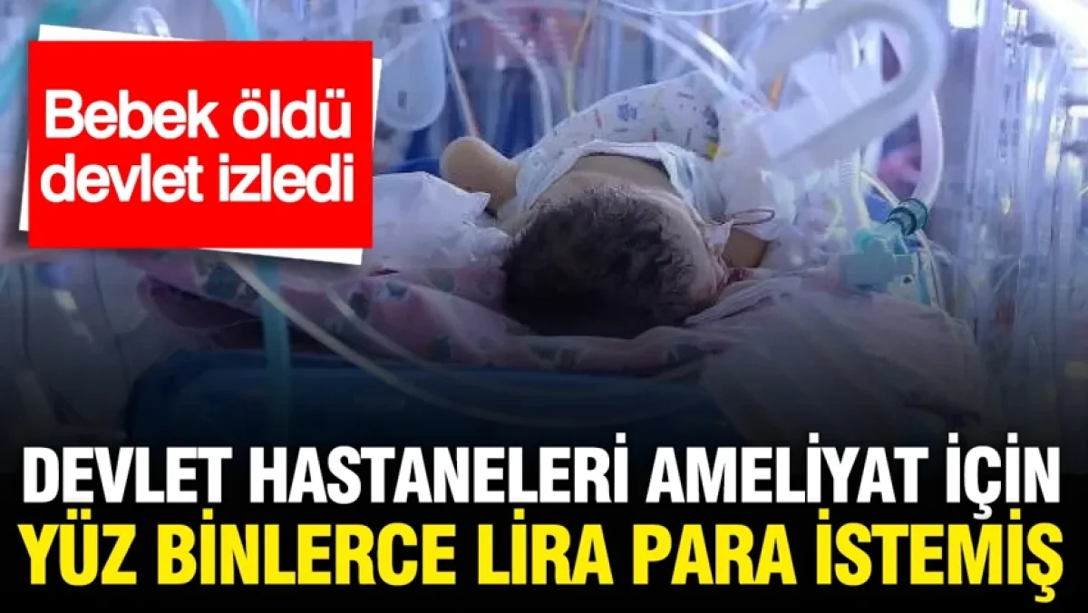 Devlet hastanesi ameliyat için yüz binlerce lira istedi: Bebek öldü, devlet izledi