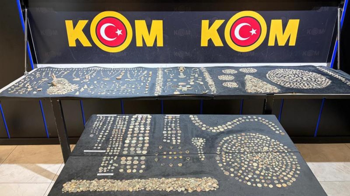 HOBİ BAHÇESİNDEN MİLYONLUK TARİHİ ESERLER ELE GEÇİRİLDİ