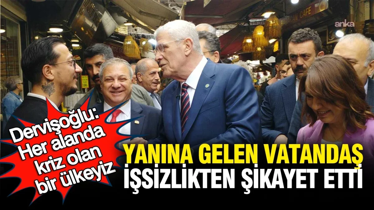 Dervişoğlu’nun yanına gelen yurttaş işsizlikten şikayet etti