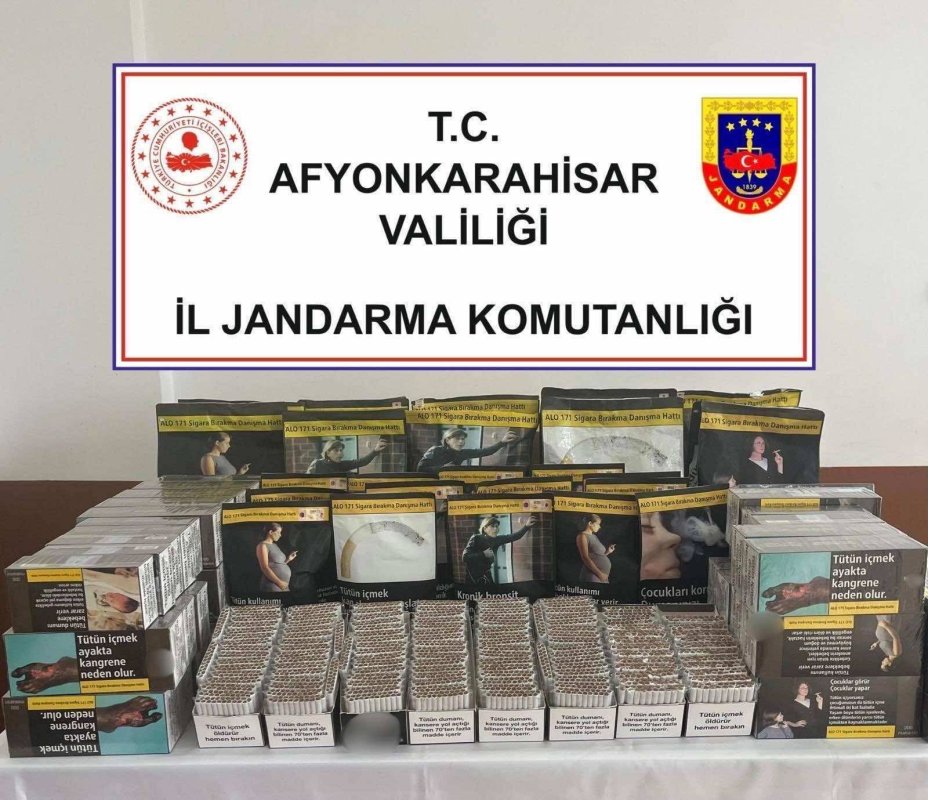 Sandıklı’da Jandarmadan Kaçak Tütün Baskını