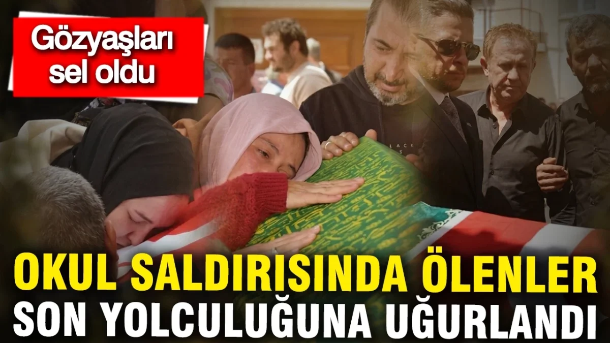 Öldürülen öğretmen ve öğrenciler son yolculuğuna uğurlanıyor