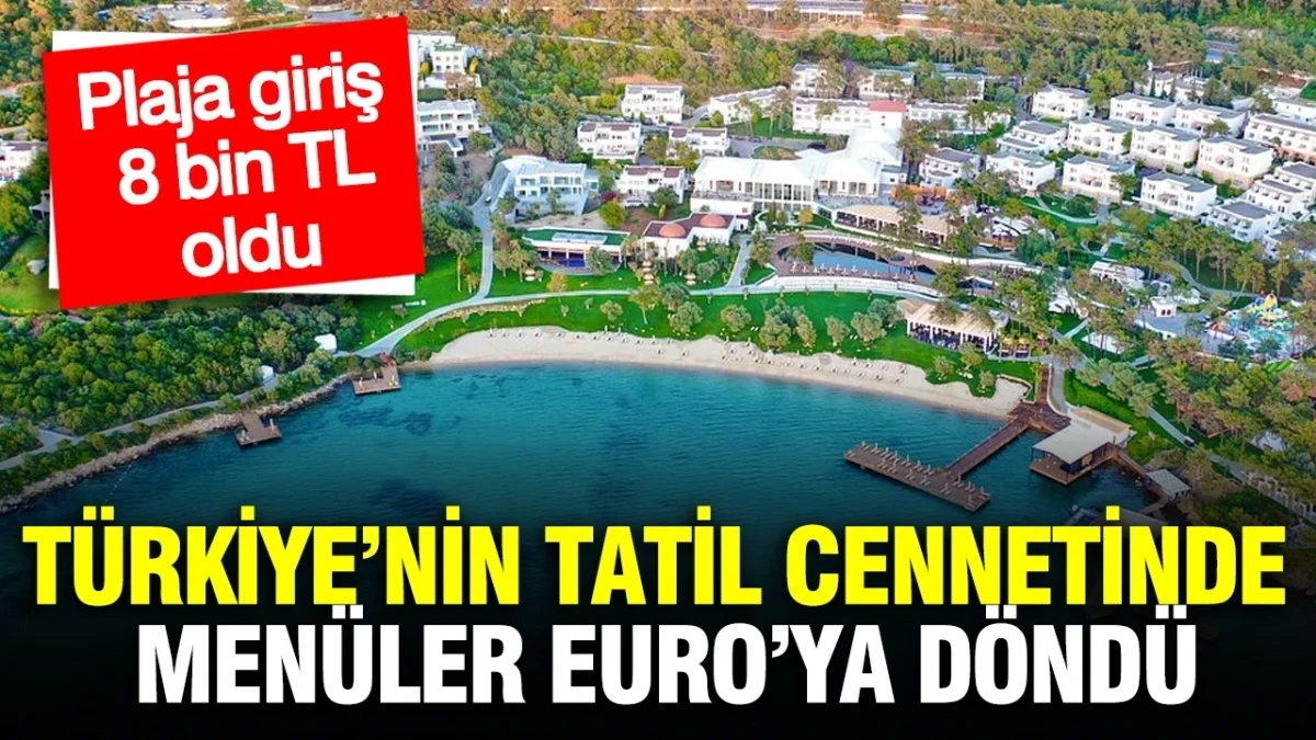 Türkiye’nin tatil cennetinde menüler Euro’ya döndü: Plaja giriş 8 bin TL